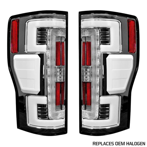 Recon 17-19 F250/F350/F450/F550 (REPLACES OEM HALOGEN STYLE TAIL LIGHTS)OLED 264299CL